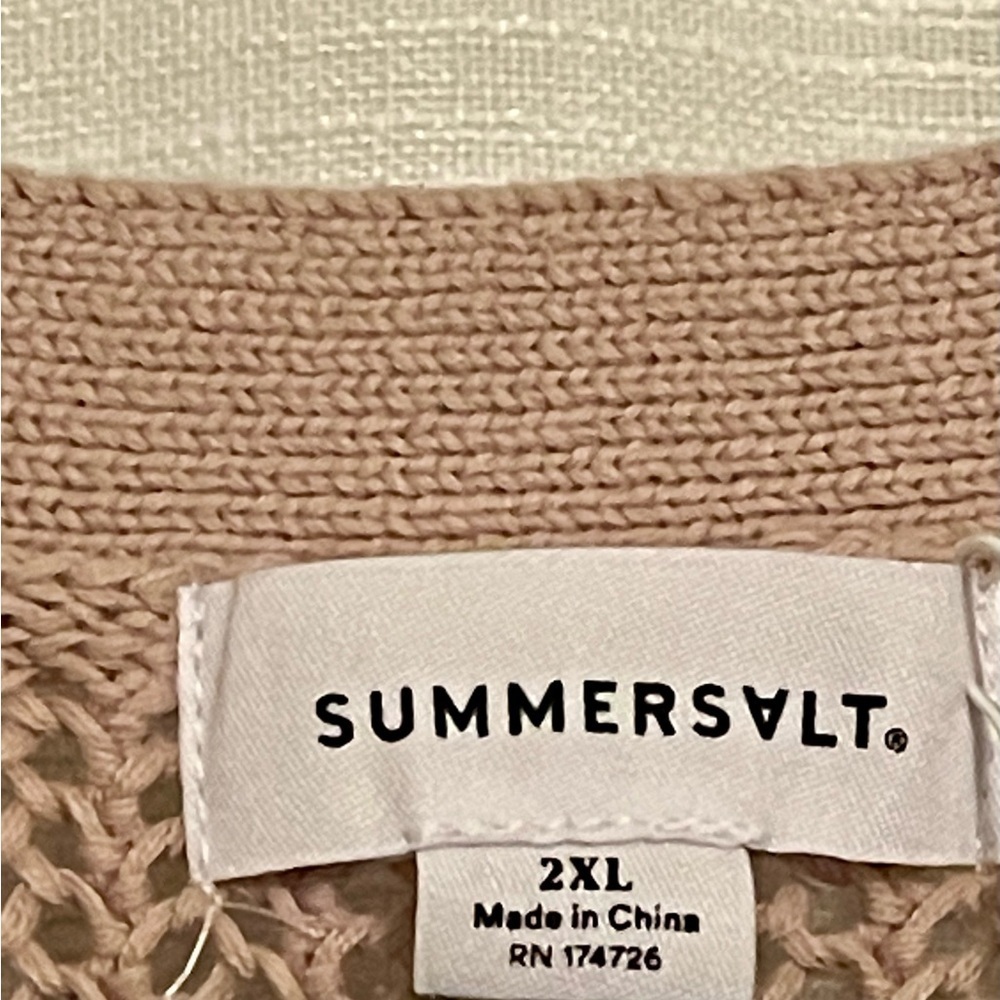 Summersalt Crochet High Neck Dress/Swim Cover Up, Open Knit NEW W TAGS, 2XL - Picture 4 of 14